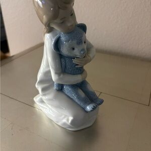 Lladro figurine Girl holding Teddy Bear ( retired)